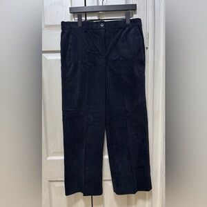 J.Crew Women 12 Navy CorduroyWide Leg Cropped Pants